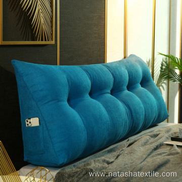 Korean Velvet Triangle Cushion Lengthened Bedside Cushion